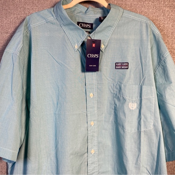 NEW Lot of 3 Chaps 4XB Men’s Short Sleeve Button Down Casual Shirt Easy Wear - Picture 8 of 16